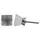 Clear Netcut Square Silver Drawer Knobs